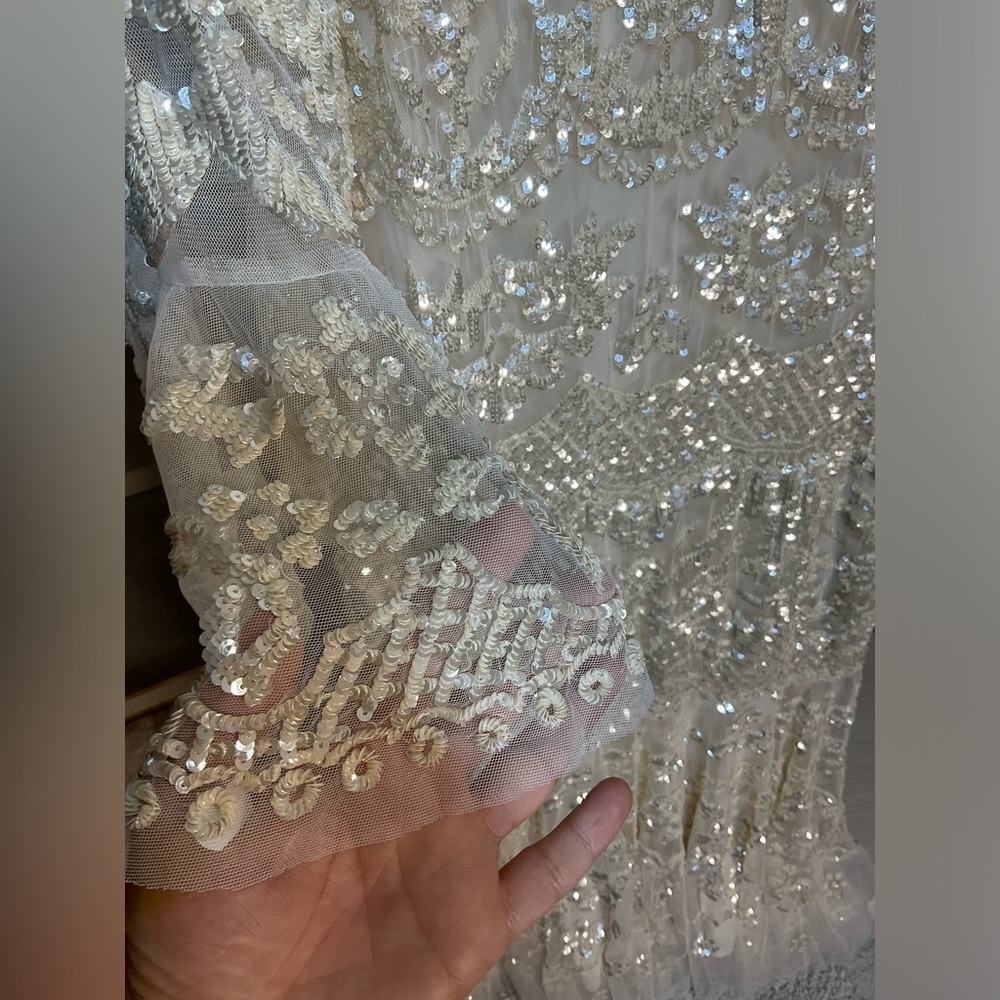 Needle & Thread Cream Lace Maxi Dress - Picture 9 of 10